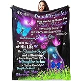 Atokker Atokke Daughter in Law Gifts, Daughter in Law Gifts from Mother-in-Law, Wedding Anniversary Valentine's Birthday Presents Throw Blanket 60"x50"