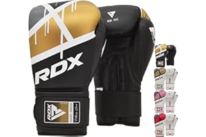 RDX Boxing Gloves EGO, Sparring Muay Thai Kickboxing MMA Heavy Training Mitts, Maya Hide Leather, Ventilated, Long Support, Punching Bag Workout Pads, Men Women Adult 8 10 12 14 16 oz