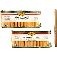 Bellino Savoiardi Lady Fingers for Tiramisu Italian Biscuits, 7 ounce (Pack of 2) with IntFeast Bamboo Kitchen Tong