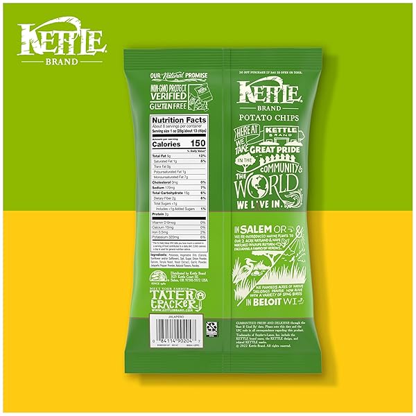 KETTLE BRAND JALAPENO KETTLE POTATO CHIPS, GLUTEN-FREE, NON-GMO, 7.5 OZ BAG