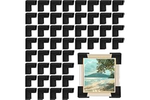 PWBARWQ 48 Pcs Foam Corner Protectors for Shipping, L-Shaped Edge Guards for TV Moving Box, Picture Frames, Mirrors, and Furniture, Must-Have Moving Supplies (Silk Black)