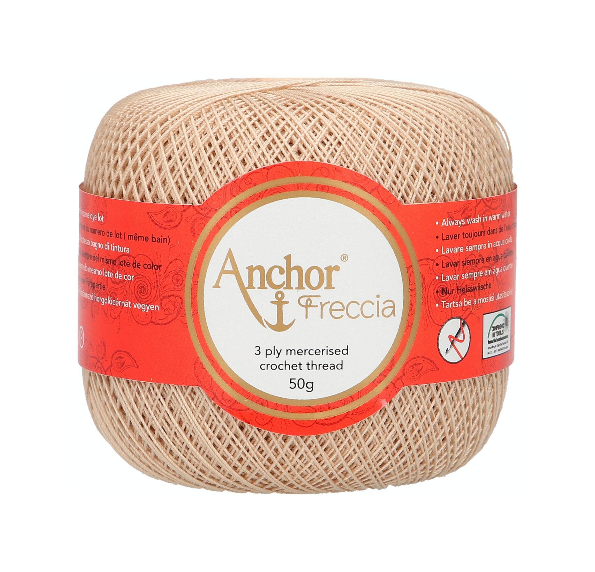 Anchor Freccia 20 4771020-00286 Beige Crochet Yarn 100% Cotton
