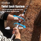 HIKEMAN Tent Poles for Tarp Awning Canopy Aluminium Adjustable 90-230cm view 4