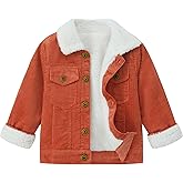 Morubut Toddler Boy Winter Thick Corduroy Coat Baby Boys Sherpa Lined Jacket Outwear