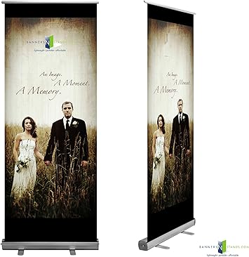 Amazon Com Retractable Banner Stand With Hd Banner Roll Up