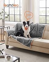 Feandrea Waterproof Sherpa Fleece Dog Blanket XL 152 x 127 cm Gray view 2