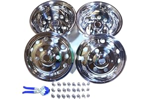 A+ 51016 2014-2016 Ford Transit Dually 6 Lugs Stainless Wheel Simulator, Pack of 4
