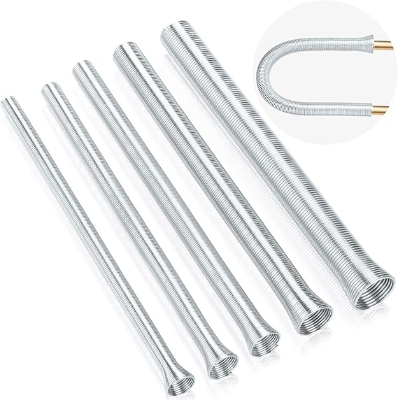 5 Pcs Spring Tube Bender 1/4 1/2 3/8 5/8 5/16 Inch For Copper Aluminium Tube Bending Hand Tools Spring Wire Pipe Plumbing Tools