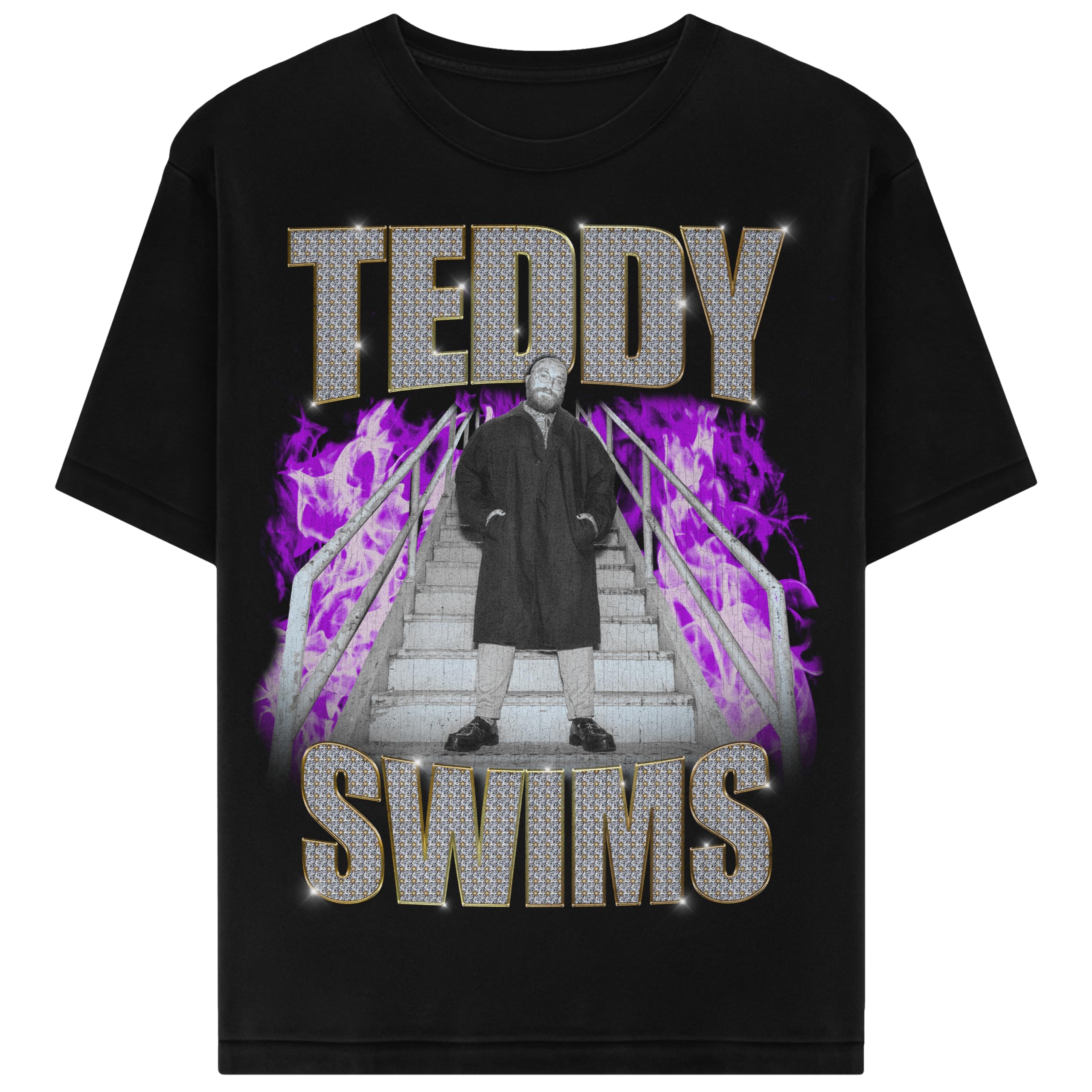 Photo 1 of Teddy Swims Retro Bootleg T-Shirt, Black, XX-Large
