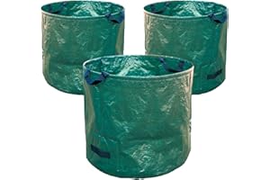 Grow Genius Garden Bag 3 Pack 53 Gallons Leaf Bags Heavy Duty Reusable Garden Yards Waste bags Container, Lawn Garden Leaf Bags.