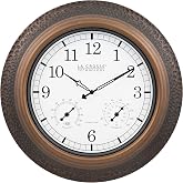 La Crosse Technology 21 in. Indoor/Outdoor Marcella Metal Atomic Wall Clock