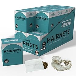 SAFEKO Hair Nets 144 PCS, Individually
