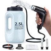 ESSUMAR Portable Bidet for Travel &ndash; 2.5L Electric Rechargeable Handheld Bidet Sprayer with 1.2m Hose, 2 Pressure Modes, USB-C, IPX6 Waterproof &ndash; Travel Bidet for Women, Men, Postpartum, Camping
