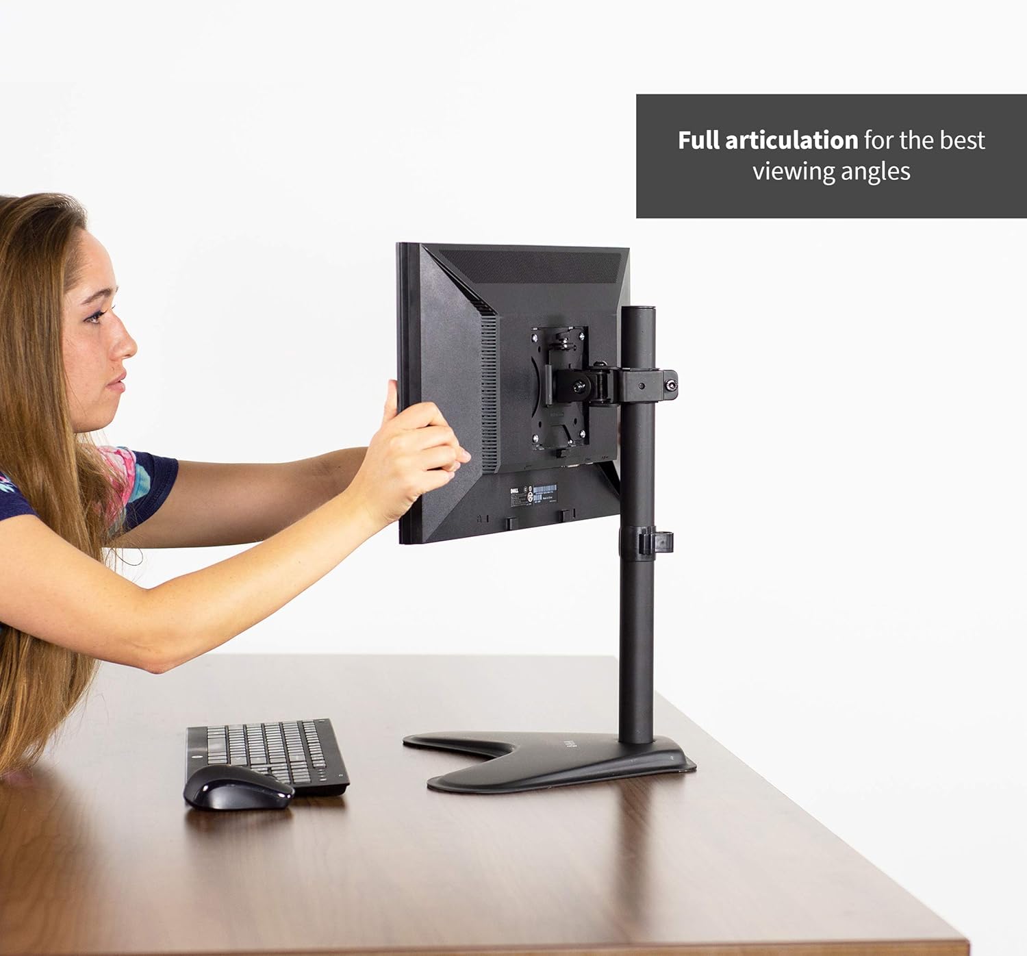 Office Electronics Monitor Accessories STAND-V011H VIVO Extra Tall Single LCD Computer Monitor 