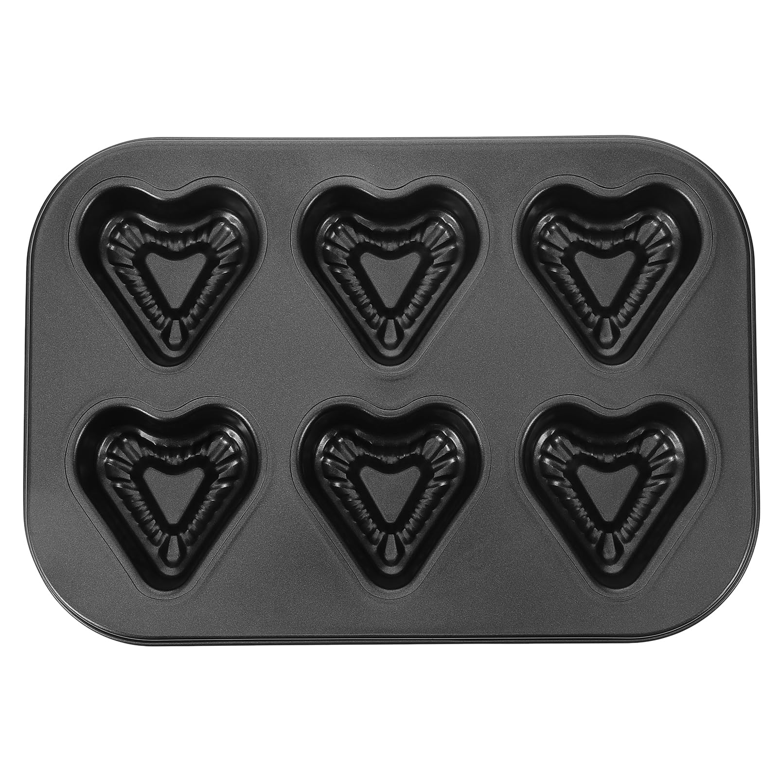 RORPOIR 6 Mini Cake Pans Mini Paper Cups Wedding Cake Plates Wedding Cupcake Pan Heart Muffin Tin Muffin Cupcake Pan Cupcake Maker Baking Tray Baking Tools Bakeware Pastry Cake Machine