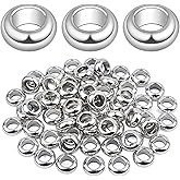 Aylifu 60pcs Rondelle Large Hole Spacer Beads Tibetan European Spacer Loose Hole Metal Beads for Necklace Bracelet Jewelry Making