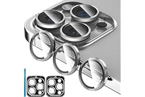 Jeluse [3X2 Pack] Camera Lens Protector for 14 Pro Max for 14 Pro, 9H Tempered Glass Screen Protector Cover [Alignment Kit Eazy installation] Metal Individual Ring