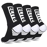 Dingcooler Men Basketball Socks 4/8 Pairs, Soft Breathable Cushion Athletic Crew Socks for Men Boys