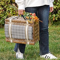 Wicker Picnic Basket for 2 - Willow Basket with