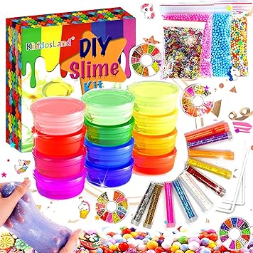 Fluffy Slime Kit de 12 Colores Crystal Slime con 10 Botellas de Brillantina para Niñas , Juguetes para Niños 4 Piezas de Juguete de Fruta para niños Mayores de 6+ años: Amazon.es: Juguetes y juegos