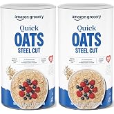 Amazon Grocery, Steel Cut Quick Oats, 25 Oz (Pack of 2)