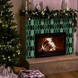 funlife Holographic Emerald Green Peel Stick Wall Tiles 15x15cm 10pcs Kitchen view 5