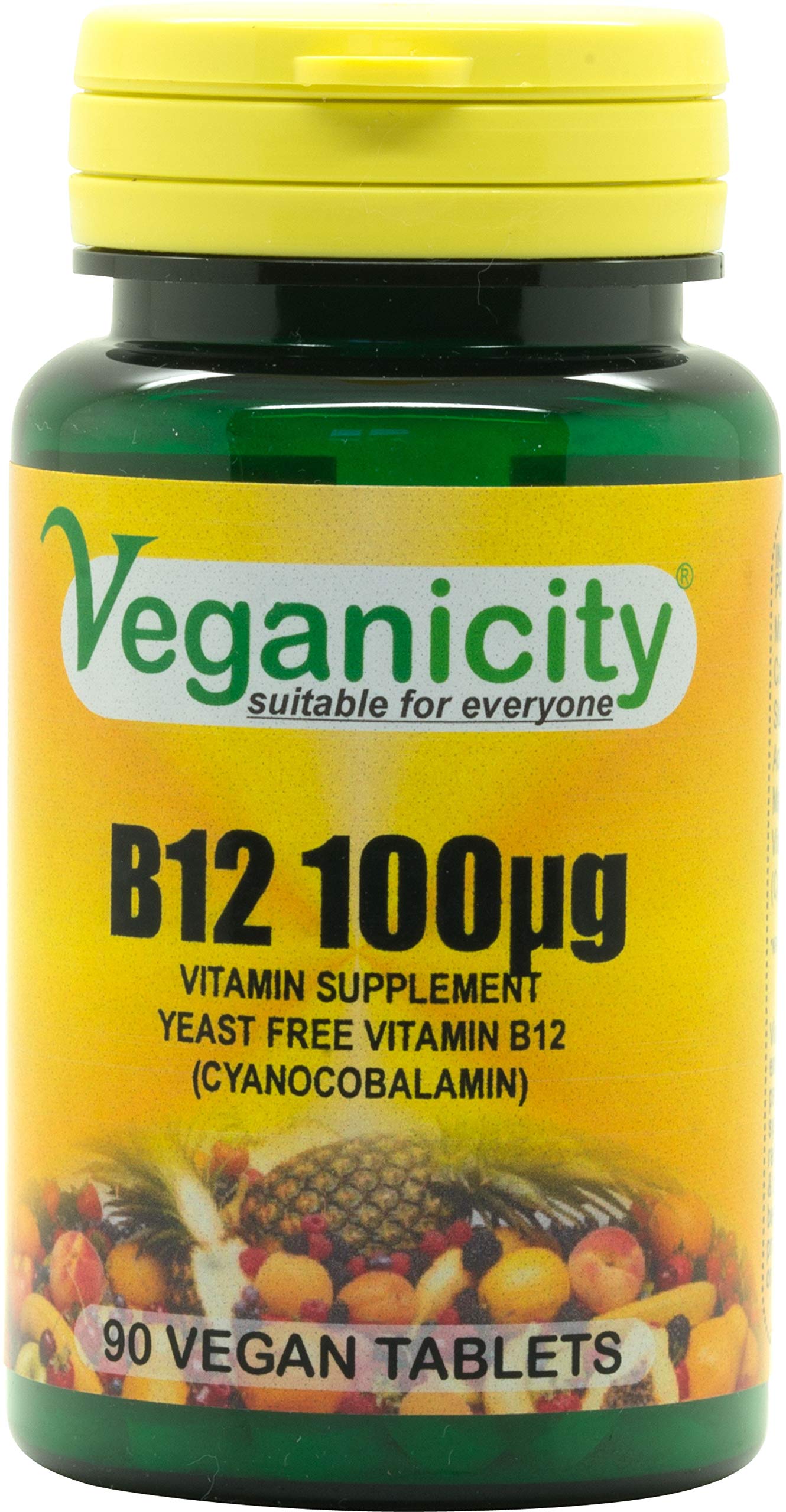 Veganicity Vitamin B12 100µg General Well-Being Supplement - 2 x 90 tabs