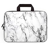 11" 11.6" 12" 12.1" 12.5" inch Laptop Carrying Bag Chromebook Case Notebook Ultrabook Bag Tablet Cover Neoprene Sleeve Fit Apple Macbook Air Samsung Google Acer HP DELL Lenovo Asus (White Marble)