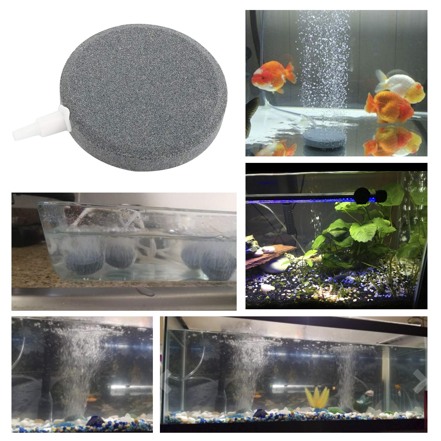 8 PCS 3" Air Bubble Disk Stone Aquarium Fish Tank Pump Hydroponics Airstones 711221777588 eBay