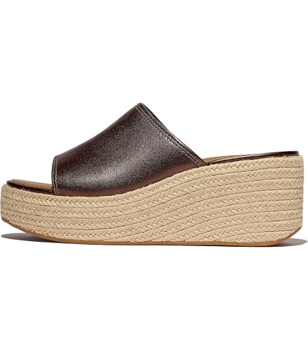 Amazon.com | FitFlop FT5A68-080 Eloise Cork-WRAP Leather Wedge