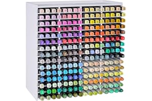 SANFURNEY Marker Pen Organizer Holder, 60 Slots Craft Art Supply Storage Rack, Art Markers Pens Colored Pencils Storage Holder for Desktop Home Classroom Office