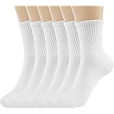 BomKinta Women Casual Calf Socks - Cute Cotton Crew Socks - Soft Above Ankle Sock Gifts 6 Pairs Size 5-10