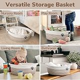 TIMEYARD Dog Toy Basket Small Woven Storage Nursery 30x20x13 cm Mixed-Brown view 4