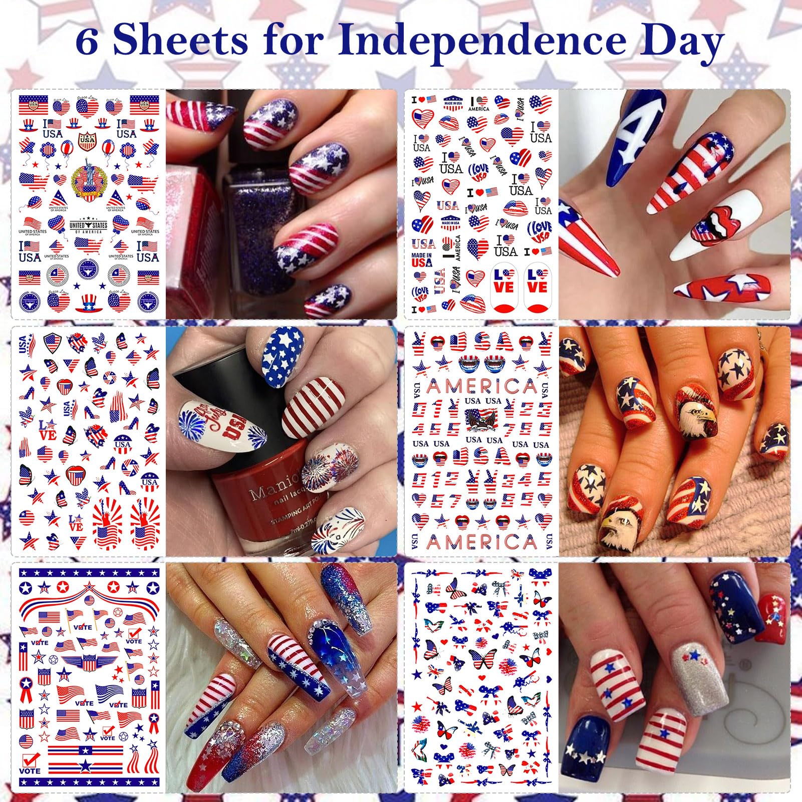 30 Sheets All Holiday Nail Stickers, Thanksgiving Independence Christmas Valentine's HalloweenDay Nail Art Decals Mixed All Season Set, Self-Adhesive Design Year-Round Manicure Decorations Supplies - Image 2