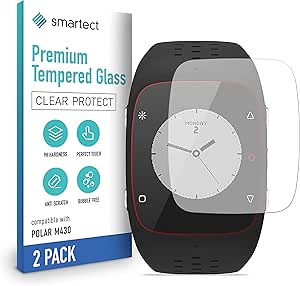 smartect Cristal Templado para Móvil Polar M430 [2 Unidades] - Protector de pantalla 9H - Diseño ultrafino - Instalación sin burbujas - Anti-huella