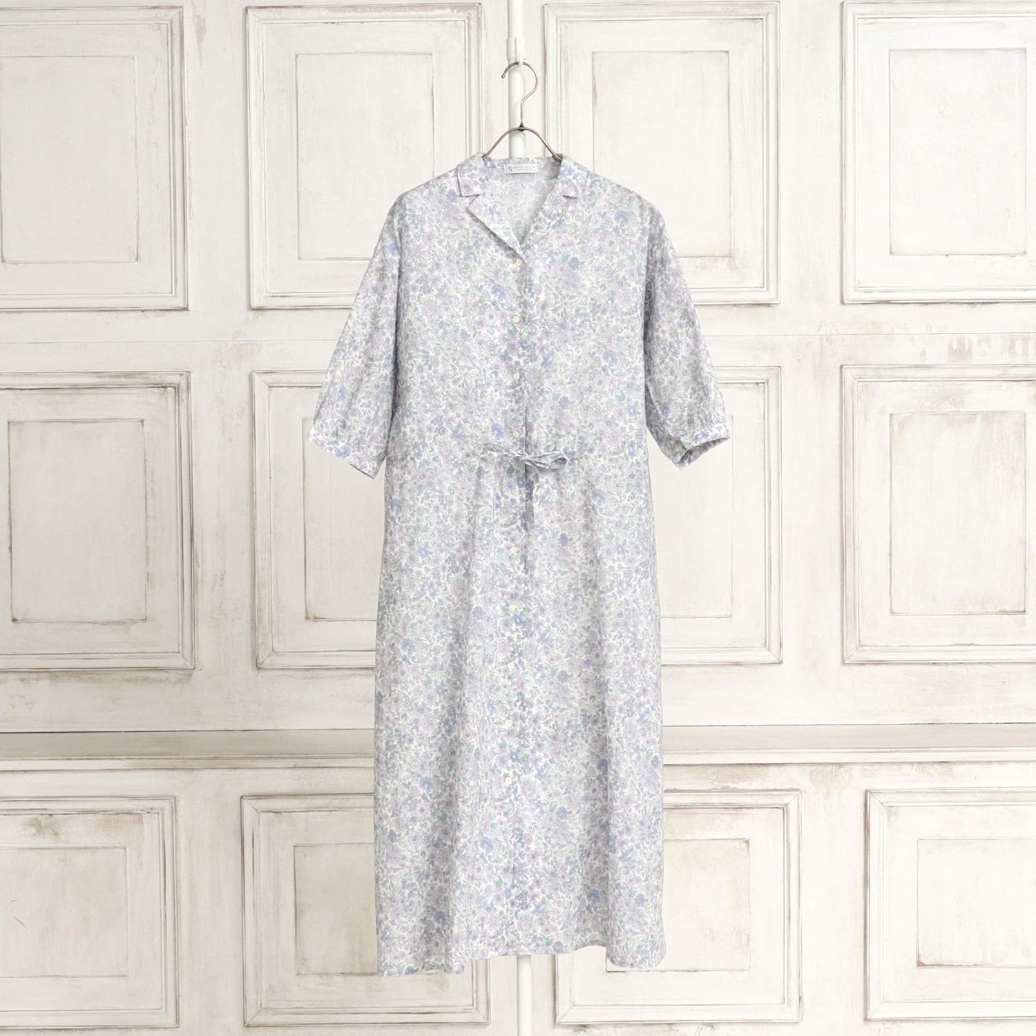 Amazon アフタヌーンティー リビング Afternoontea Living ワンピース チュニック Gn24 リバティ プリント 開襟 ワンピース グリーン ワンピース チュニック 通販