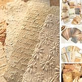 168Pcs Textured Scrapbook Paper Kit Embossed Rice Paper for Junk Journaling | Vintage Decoupage Paper for Scrapbooking Supplies Cards Making Collage Mixed Media, 6 Pack Decorative Materials DIY Craft