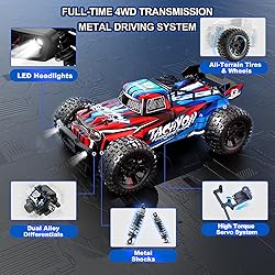 DEERC 1:10 Large Brushless RC Car for Adults, 3S