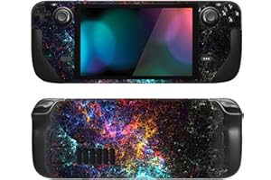 PlayVital Full Set Protective Skin Decal for Steam Deck LCD, Custom Stickers Vinyl Cover for Steam Deck OLED - Galaxy Splash