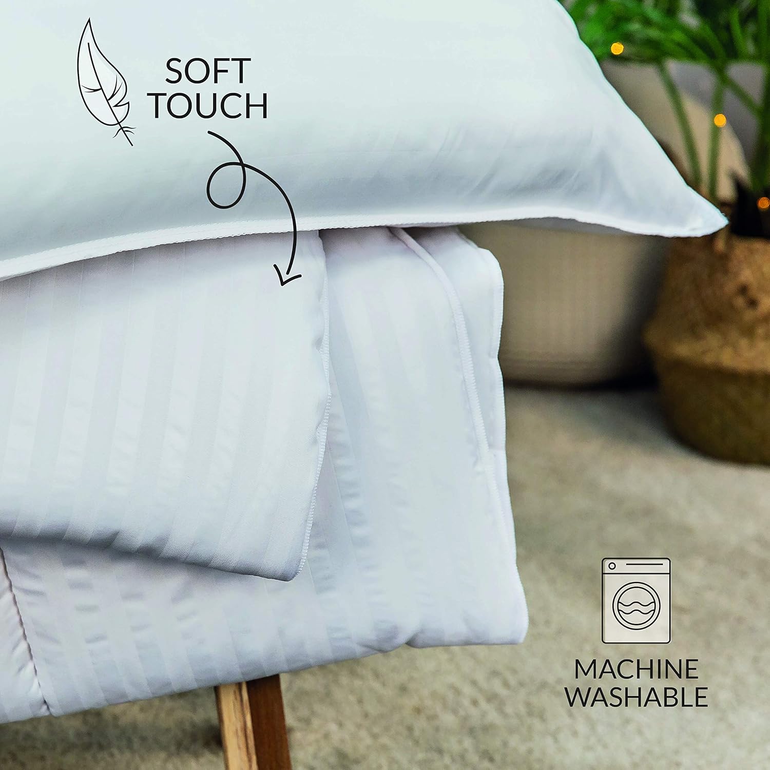 Snuggledown Soft Touch Double Duvet 10.5 Tog - All-Year Round Premium Breathable Quilt for All Seasons, White - Image 5