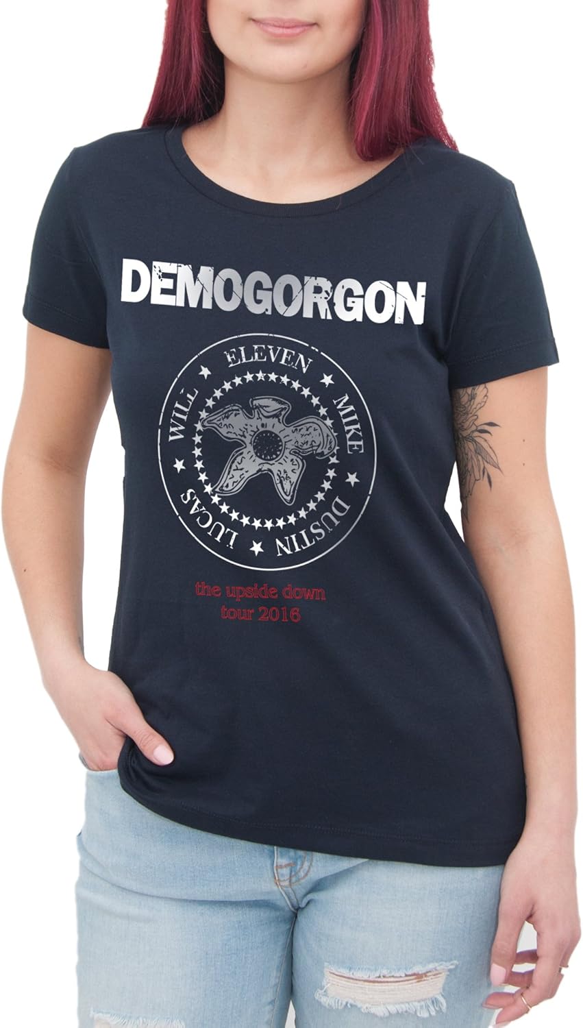 Brain Factory Camiseta Demogorgon Stranger Things Music – by, Negra, M: Amazon.es: Deportes y aire libre