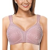 ZeroBound Women's Minimizer Bras Comfort Cushion Strap Wirefree Full Coverage Large Bust Non-Padded Bra
