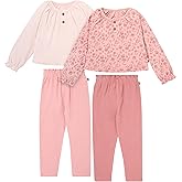 Modern Moments by Gerber baby-girls 4-piece Set (2 Long Sleeve Tops & 2 Legging Pants)