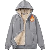 MAGCOMSEN Women's Zip Up Hoodies Sherpa Fleece Lined Sweatshirts Hooded Winter Coat Thick Warm Jackets Casual Cold Weather