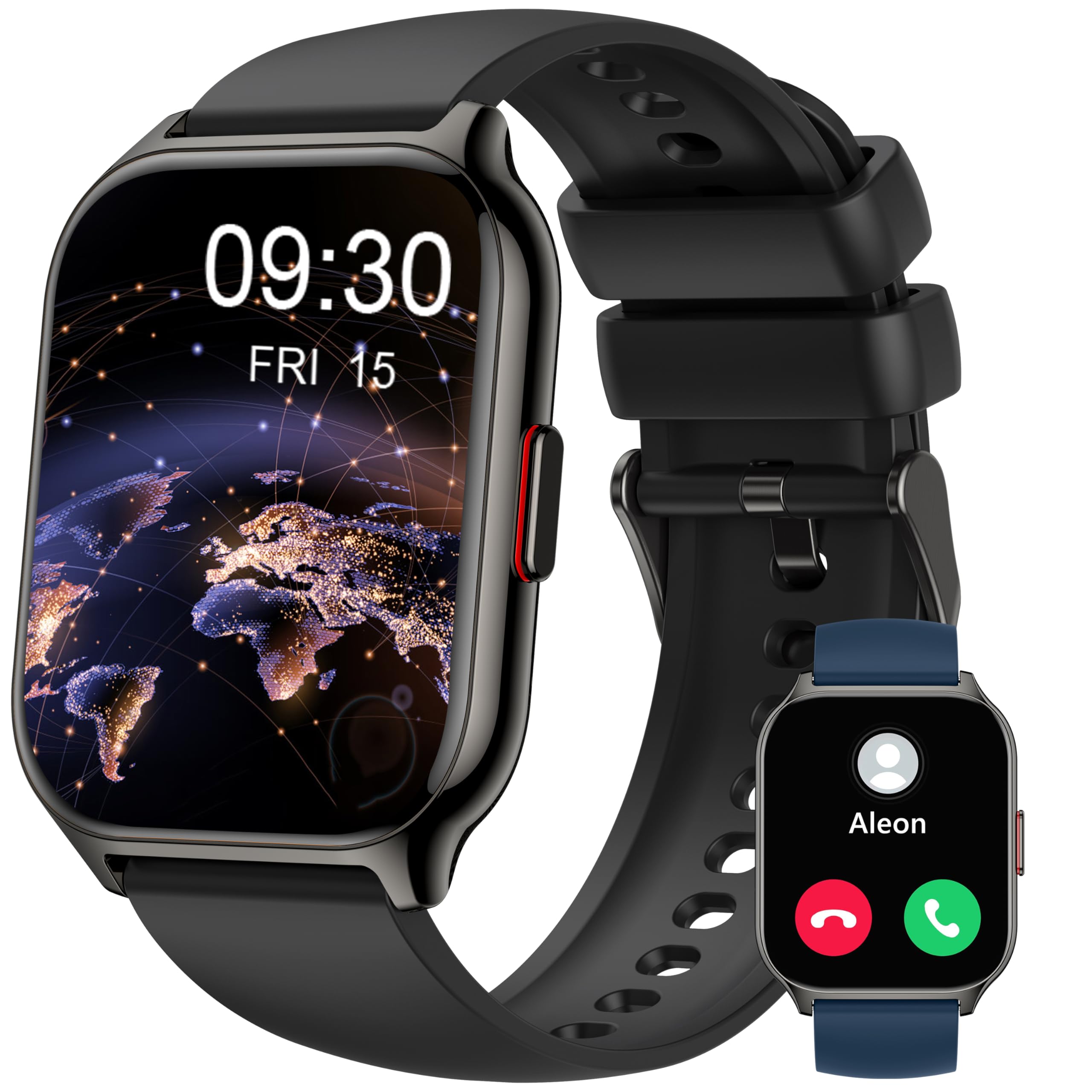 ZOSKVEE Smart Watch for Men Women Answer/Make Calls, 2.01" Fitness Watch with Blood Pressure Monitor Fitness Tracker 110+Sports Modes Step Counter IP68 Waterproof Smartwatch for Android iOS