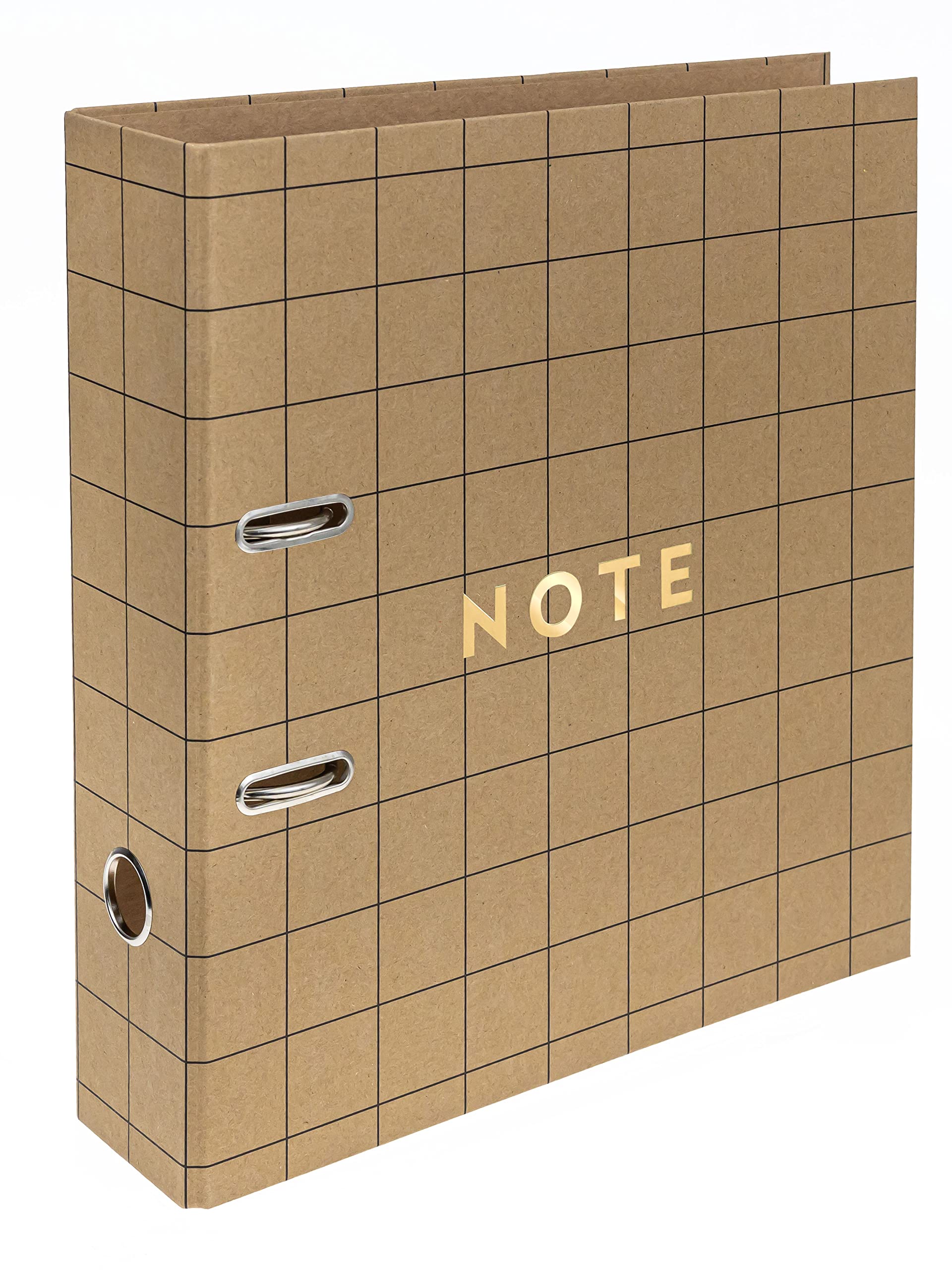 Interdruk Lever Arch File A4 75 mm - Natural Brown Kraft - Geo