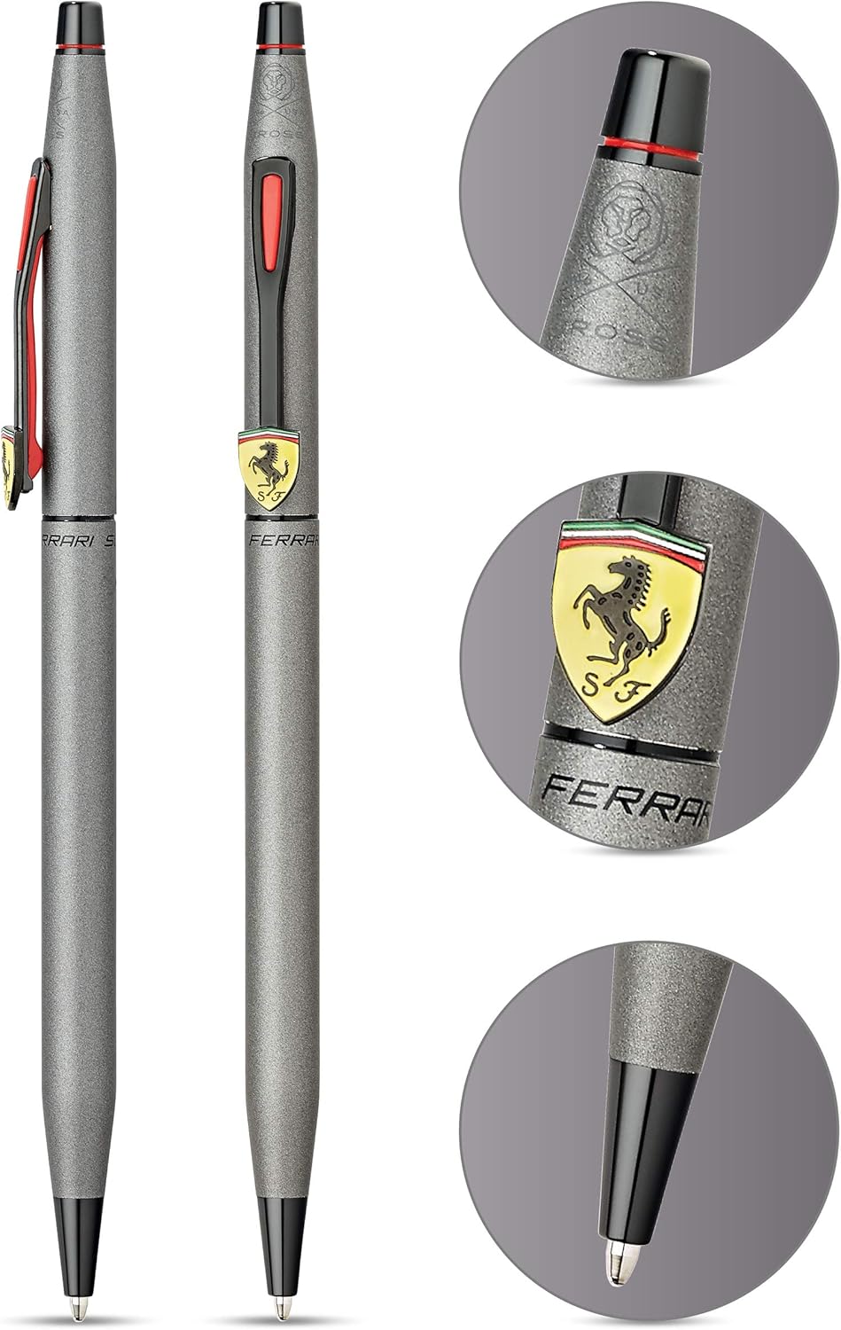 Cross Ferrari Scuderia Titanium Grey Ballpoint Pen Item# FR0082-128 - Image 2