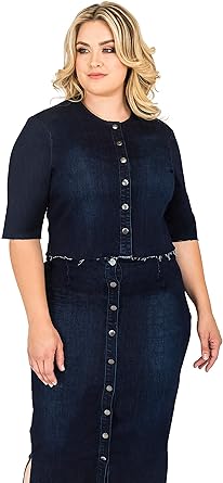 collarless jean jacket