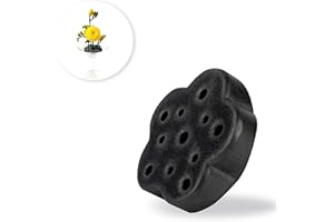 CLAYFLAG - Floral Holder, Eco-Friendly Flower Arrangement Frog, Lotus Shaped Floral Arrangements Bringing Happiness and Wealth, Flower Frog for Floral Arranging, Frog Flower Holder (2.76") (Black)