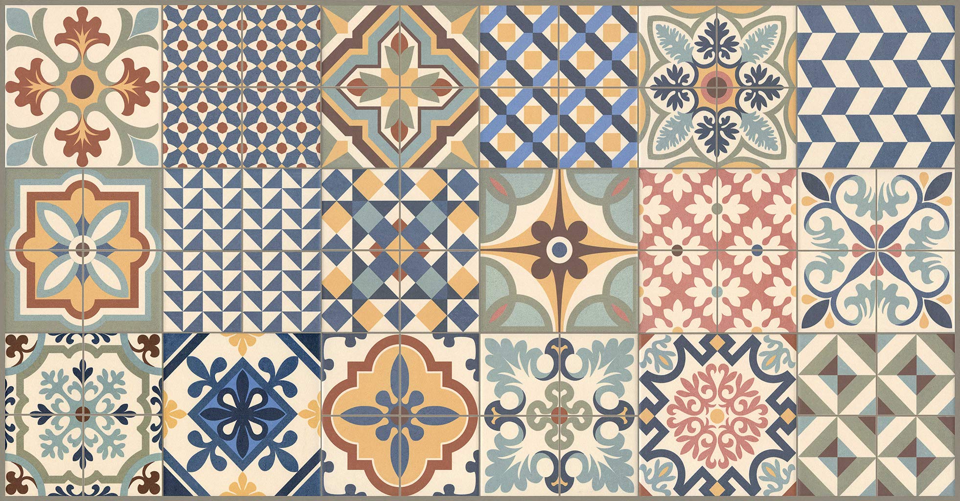 Vilber Toledo DU 01 52X100 Rug, Vinyl, Multicoloured-01, 52 x 100 x 0.2 cm